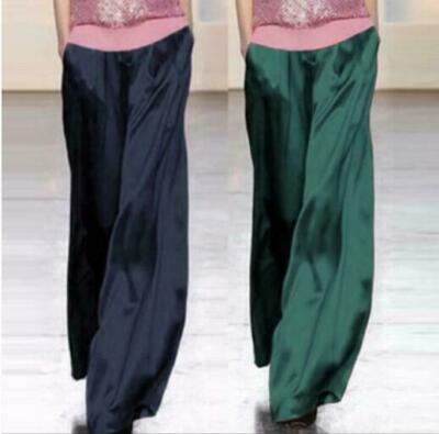 silky wide leg pants