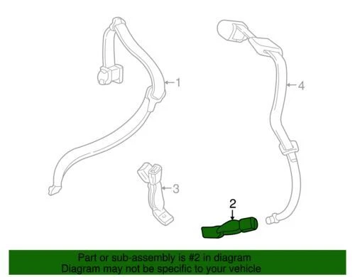 Extremo de hebilla original Ford 3W4Z5460044AAC Foto 2 de 2