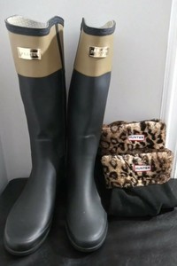 tan hunter rain boots
