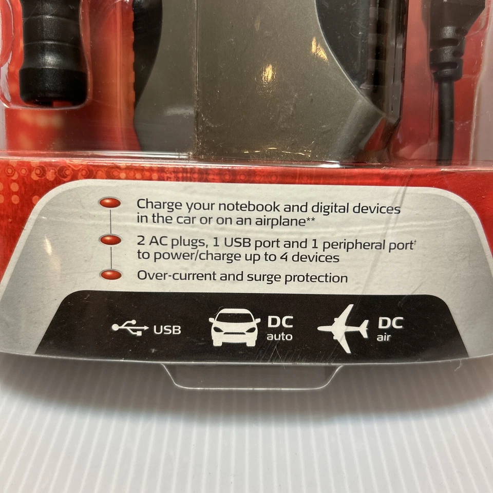 Targus APV12US Slim Line 150W Auto/Air Power Inverter ~ Brand New Sealed - Image 4 of 4