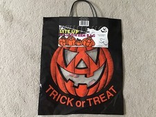 NWT Light Up Trick-Or-Treat Plastic Halloween Goodie Bag 13" x 15 1/2" Lite Up