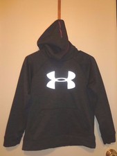 Under Armour Loose Youth Boy's Hoodie Gray Color Size Medium