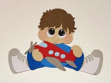 All Boy Brown Hair. Scrapbook, Card Making Paper Piecing