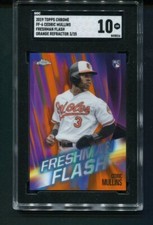 2019 Topps Chrome Cedric Mullins Freshman Flash Rookie Orange 03/25 SGC 10