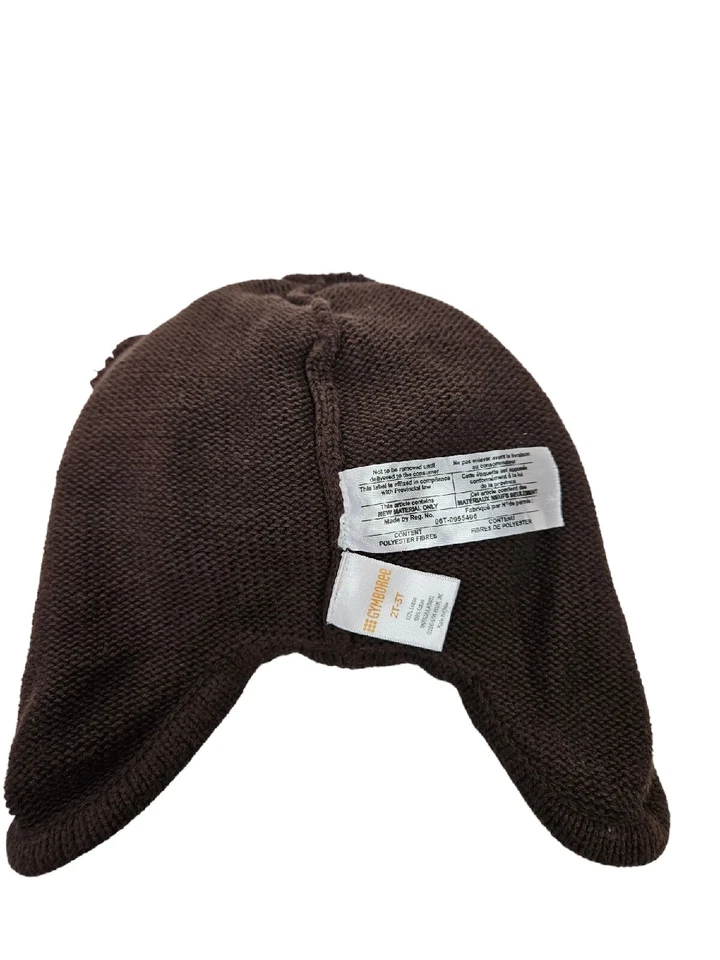 Gymboree Marrón Tejido 3D Alce Trampero Sombrero Talla 2T a 3T Unisex Niño Pequeño H74 Foto 3 de 4