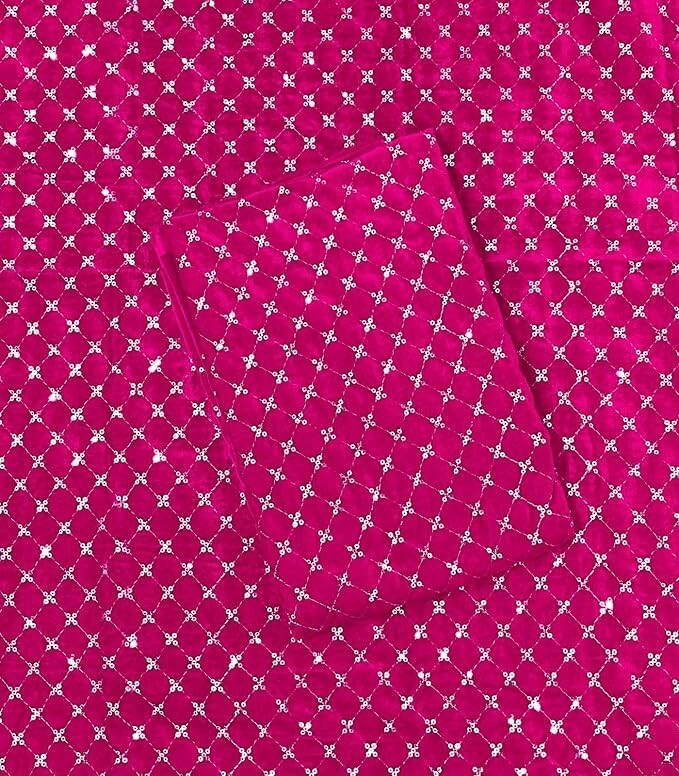 Tela rosa india confección túnica Top material de terciopelo costura 4Y tela ...