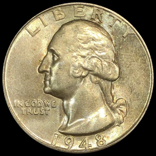 1948 Washington Quarter BU+ Brilliantly Uncirculated Better Date 25C A344