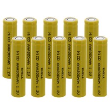 Exell AAA 1.2V 300mAh NiCD Flat Top Rechargeable Battery