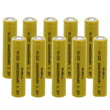 Exell AAA 1.2V 300mAh NiCD Flat Top Rechargeable Battery