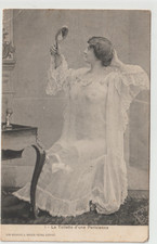 thème nu artistique CPA la toilette d'une Parisienne