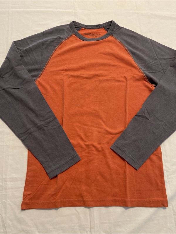 Faded Glory Men’s Long Sleeve Shirt Orange Size S