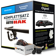 Anhängerkupplung abnehmbar für OPEL Insignia Sportstourer (Kombi) +E-Satz