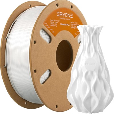 PLA Filament 1.75 mm 3D Drucker Filament Weiß Maßgenauigkeit Plus 0,03 mm 1 kg