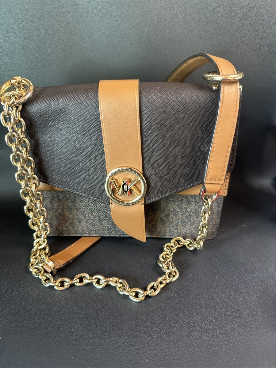MICHAEL KORS Greenwich Convertible Medium Signature Logo Shoulder