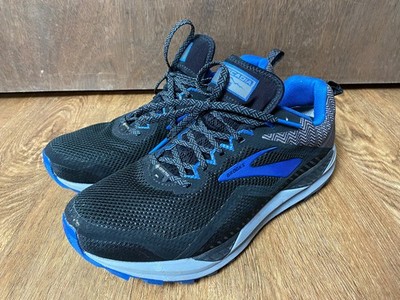 Brooks Cascadia 14 GTX Trail Running Shoes Black Blue Gray Mens Size 11 D