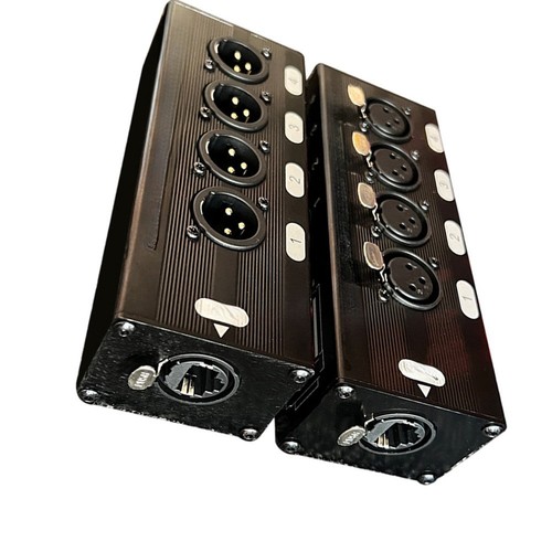 For DMX512 4-Channel XLR Cable Extender Aluminum Housing 300m Transmission - Bild 1 von 9