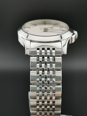 GUCCI WATCH 126.5 G TIMELESS GF PINK LEATHER QUARTZ MOVEMENT