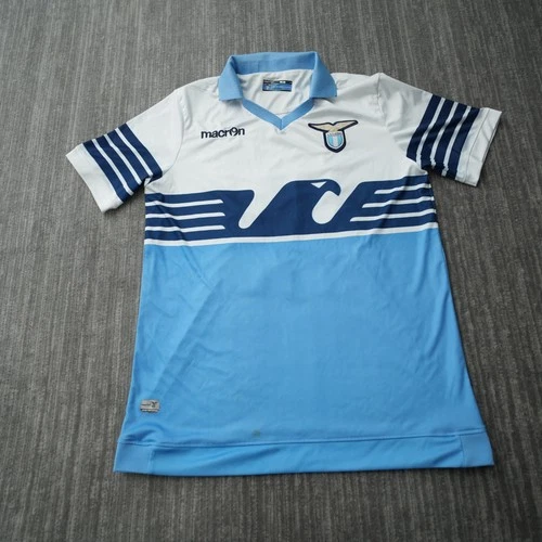 SS Lazio Macron Soccer Jersey Men Blue White Klose 11 21014-2015 Vintage Medium