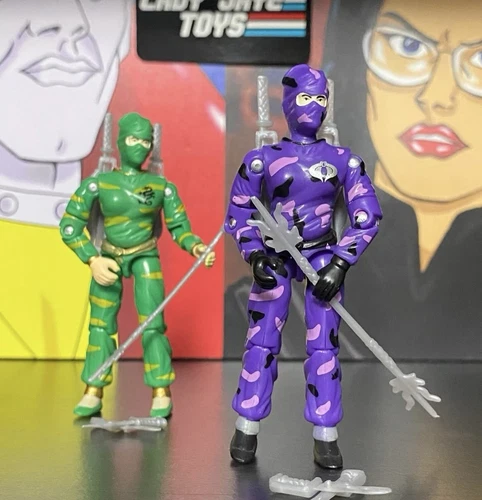 G.I. Joe Tiger Force Jinx & Cobra Purple Haze Vypra Figures ladyjayetoys