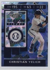 2020 Panini Chronicles Contenders Optic Blue Ice Prizm /99 Christian Yelich 1rb3