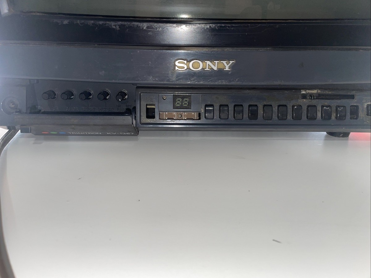 Rare Sony Trinitron KV-1367 RF Only CRT Retro Gaming 13” TV 1987