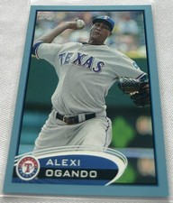 2012 Topps Baseball Alexi Ogando Texas Rangers Wal-Mart Blue Parallel #301