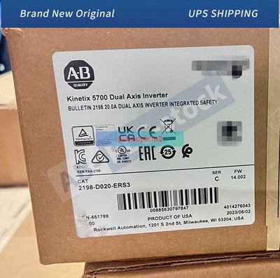 New Factory Sealed A~B 2198-D020-ERS3 Kinetix 5700 Dual Axis Inverter