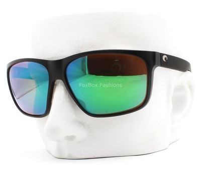 Costa Del Mar Trades Sunglasses Matte Black Green Polarized Glass 580G with Case