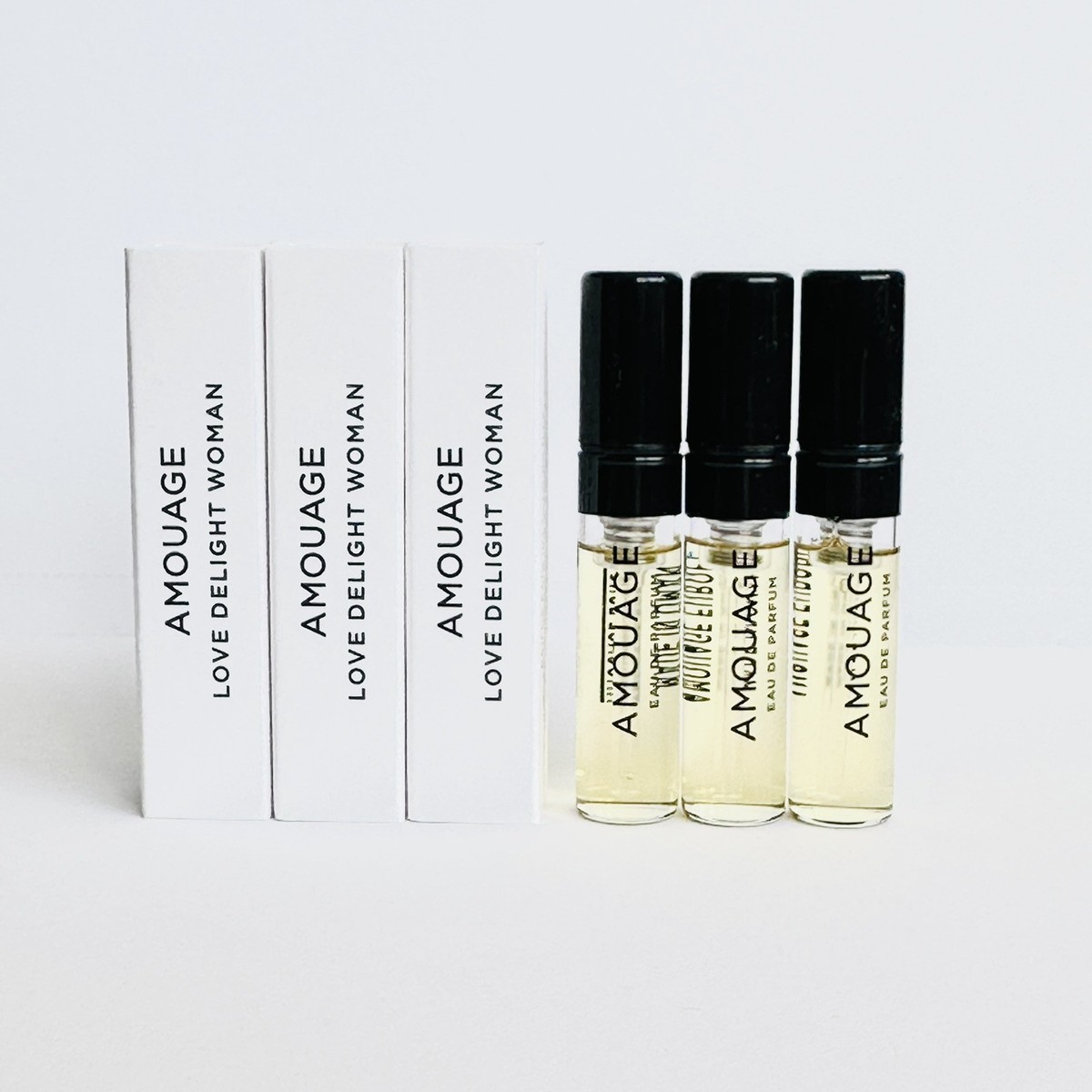 3 x Amouage Love Delight Woman Eau De Parfum Spray Sample Spray