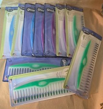 10 Vtg Goody Wide Tooth Comb Color Dipped Green Purple Blue Resell Lot USA 90s