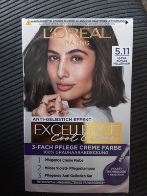 L'ORÉAL Paris EXCELLENCE Cool Creme Haarfarbe 5.11 Ultra-Kühles Hellbraun