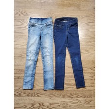 Cat Jack Girls 7 Slim Jeggings Stretch Lot of 2 Light Wash and Dark Wash EUC