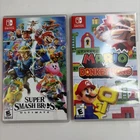 2 Games Super Smash Ultimate & Mario Vs Donkey Kong Nintendo Switch Bundle Lot