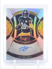 LE'VEON BELL 2025 SELECT SIGNATURES SILVER PRIZM STEELERS AUTO Q6608