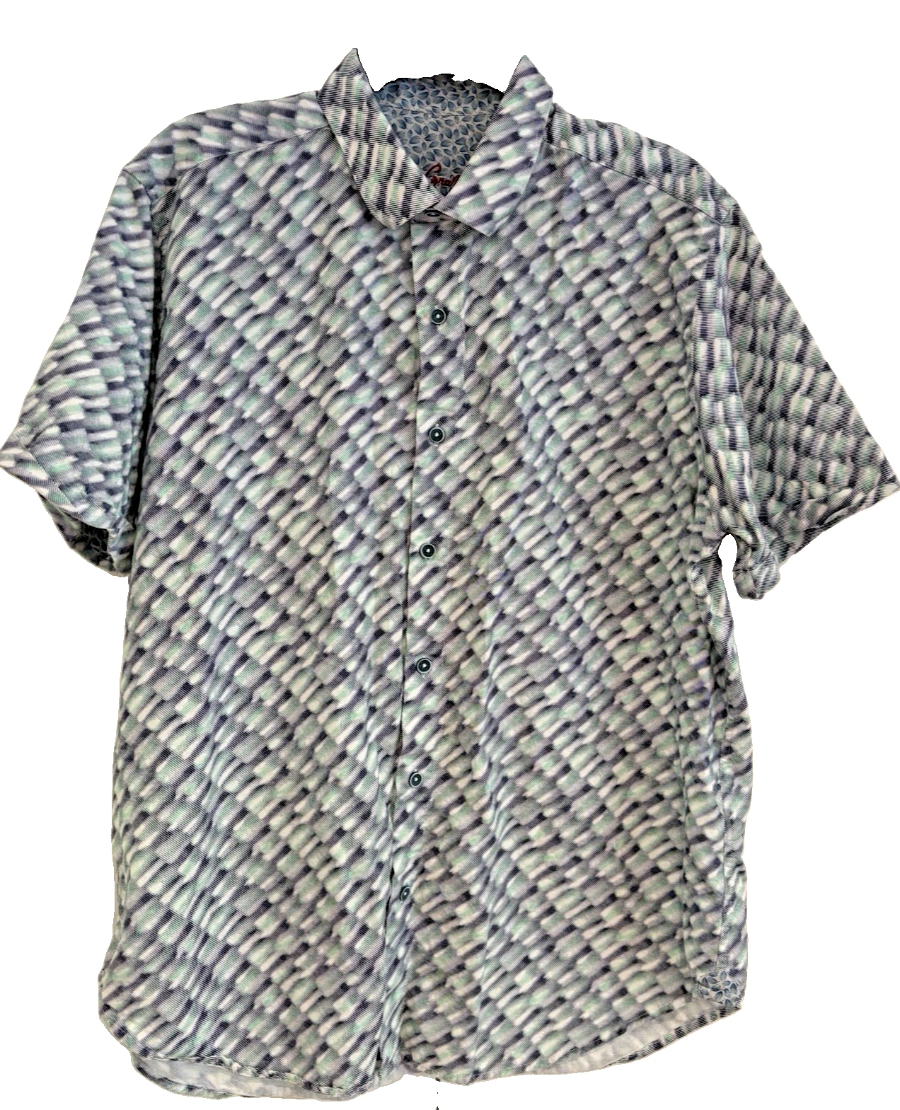 Robert Graham Shirt Men's XL Button Up Abstract Short Sleeve Classic Fit Cotton - product detail image 2