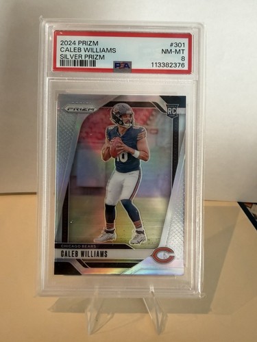 2024 Panini Prizm - Rookie Caleb Williams #301 Silver Prizm (RC) PSA 8 💕🏆