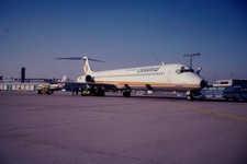 Dia McDonnell Douglas MD83 Canarias 07/1989 Flugzeug 35mm gerahmt OP-O12-77