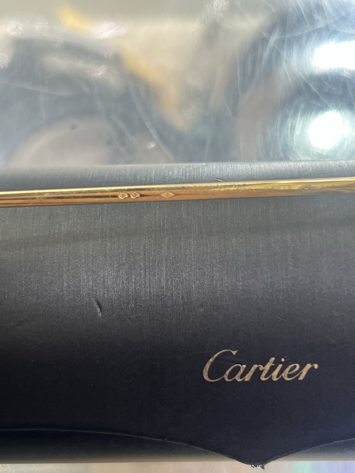 Cartier Vintage Solid 18k Gold Frames Authentic Rare image 10