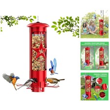 Stylish Hanging Bird Feeder with Gravity Protection - 3LB for Cardinals  Jays