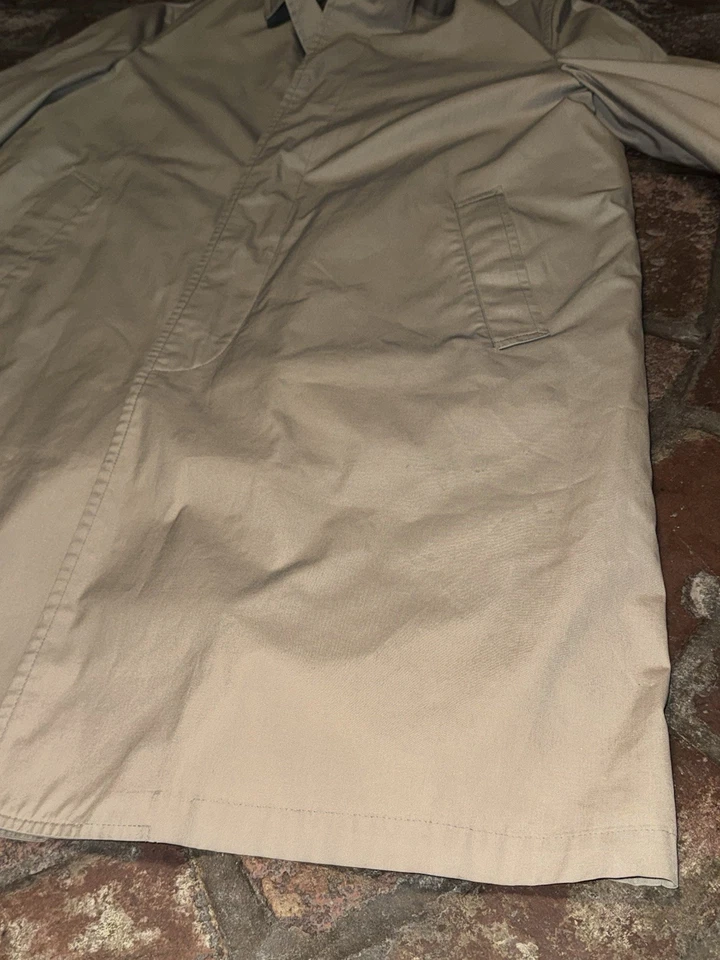 Gabardina London Fog beige de un solo pecho talla 42 regular de colección Foto 3 de 4