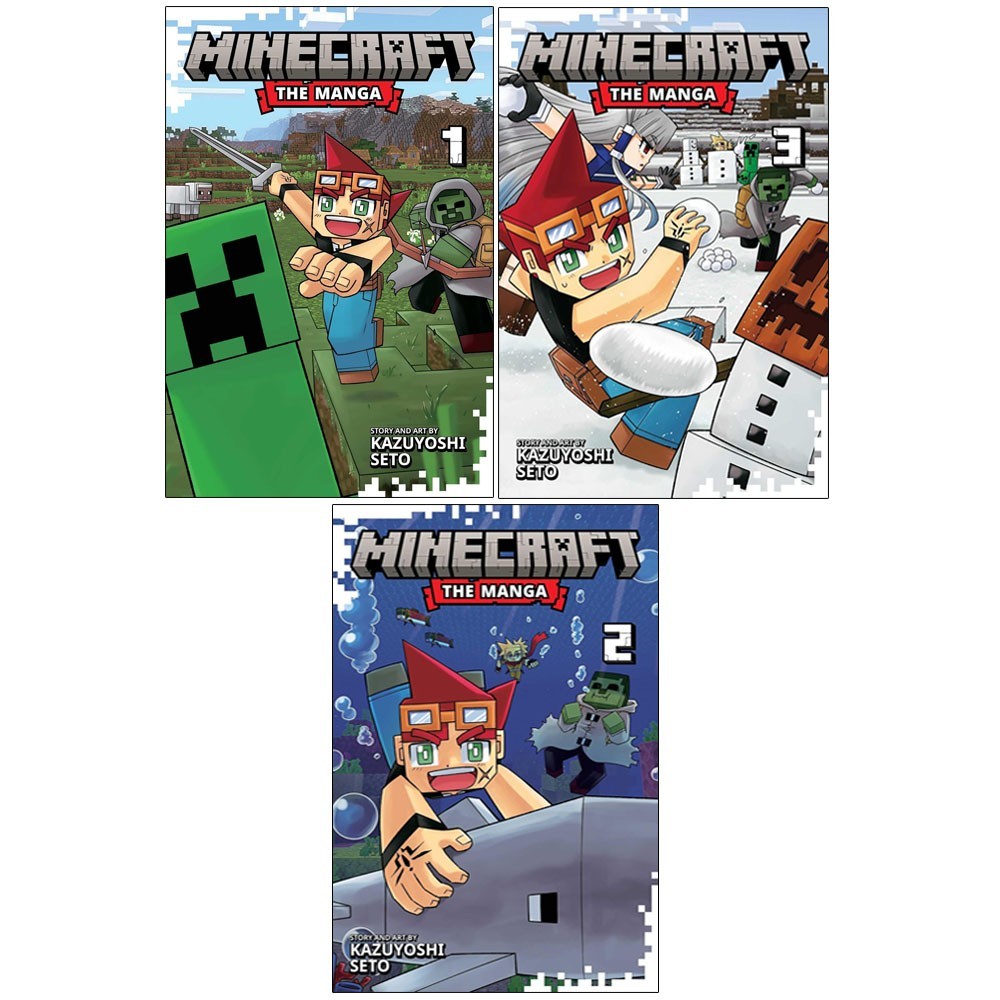 Kazuyoshi Seto Unisex White Minecraft: The Manga Volume 1-3 By 3 Books Collection Set - Image 2