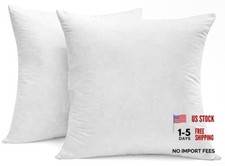 SNUG COZY Luxury Goose Down Feather Pillow Inserts - 20x20 Pack of 2 White