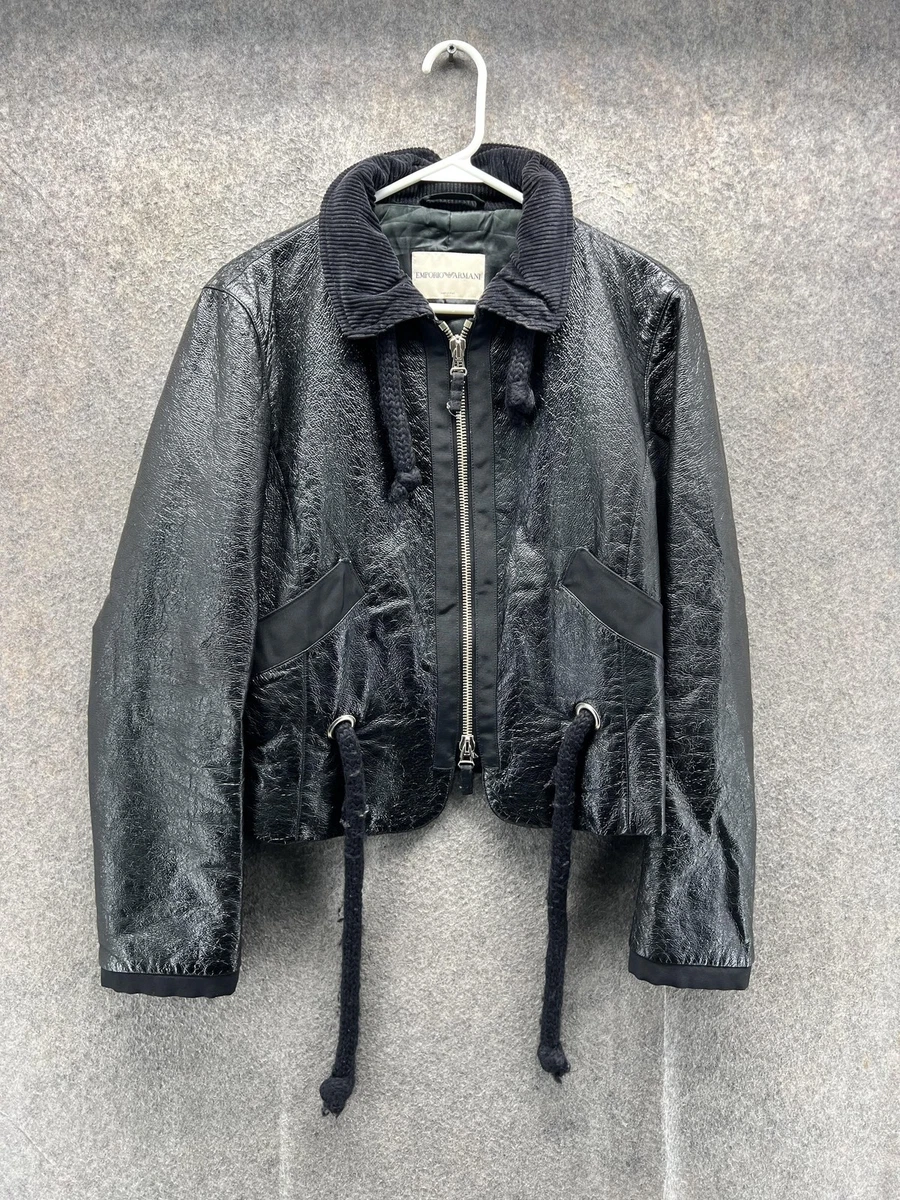 Emporio Armani Leather Outer Shell Coats, Jackets & Vests for