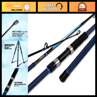 Portable Carbon Surf Fishing Rod - 8'6'' to 15' Spinning Rod for Saltwater Beach