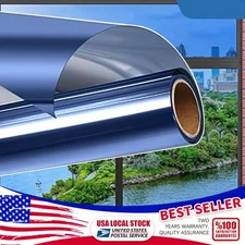 One-Way Mirror Window Film Privacy Tint Sun UV Reflective Heat Control Room Home