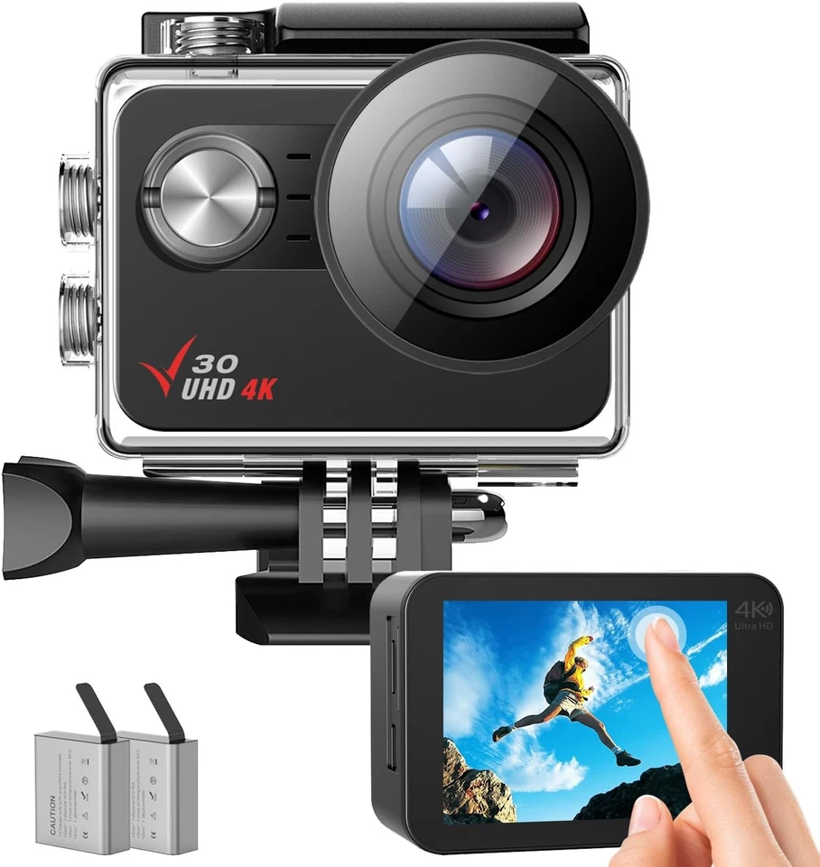 Campark 4K Action Camera 20MP WiFi Sports Touch Screen EIS Waterproof Camcorder - Image 2 of 4