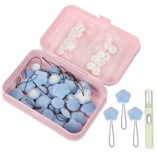 16 Pcs Duvet Cover Pins Clips to Hold Comforter Inside, Light Blue Star