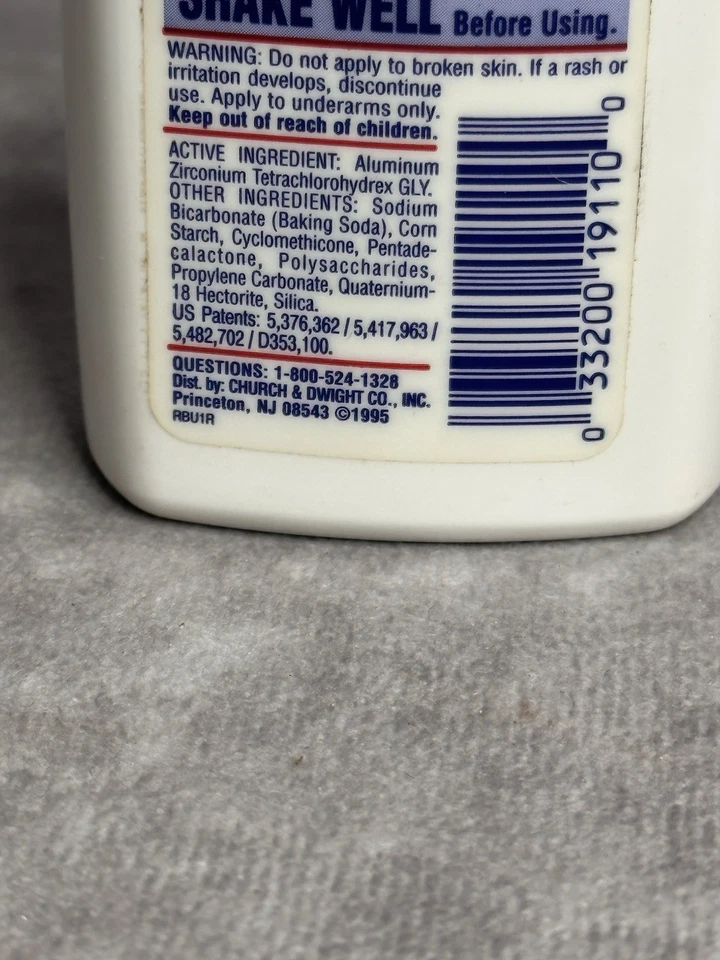 Desodorante enrollable Arm & Hammer 1995 vintage nuevo sin perfume Foto 4 de 4