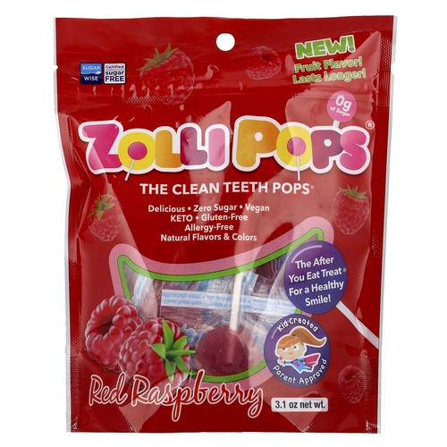 The Clean Teeth Pops®, Red Raspberry, 3.1 oz