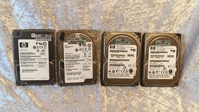 Server Festplatten 4x HPE SAS  10K (2x 300GB + 2x 146GB) ungeprüft